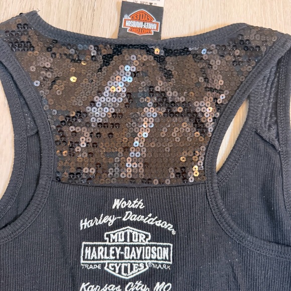 Vintage Harley Davidson Sequin Tank top - Picture 6 of 6